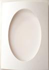 Karty passepartout oval 10,5x15cm 5+5 , perłowo-białe Karty passepartout oval 10,5x15cm 5+5 , perłowo-białe